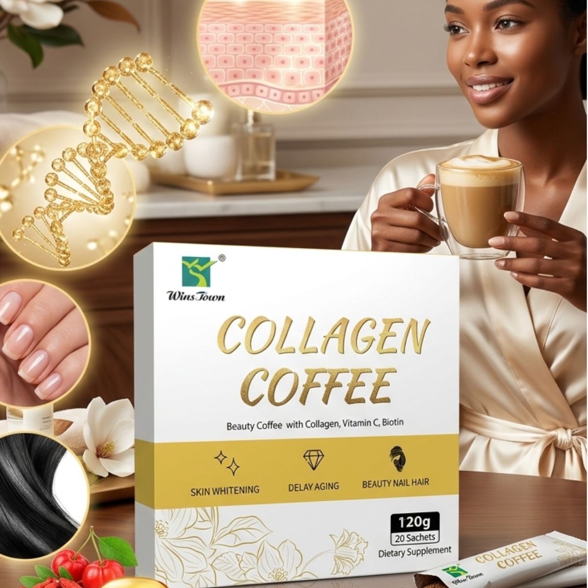 pure collagène au café