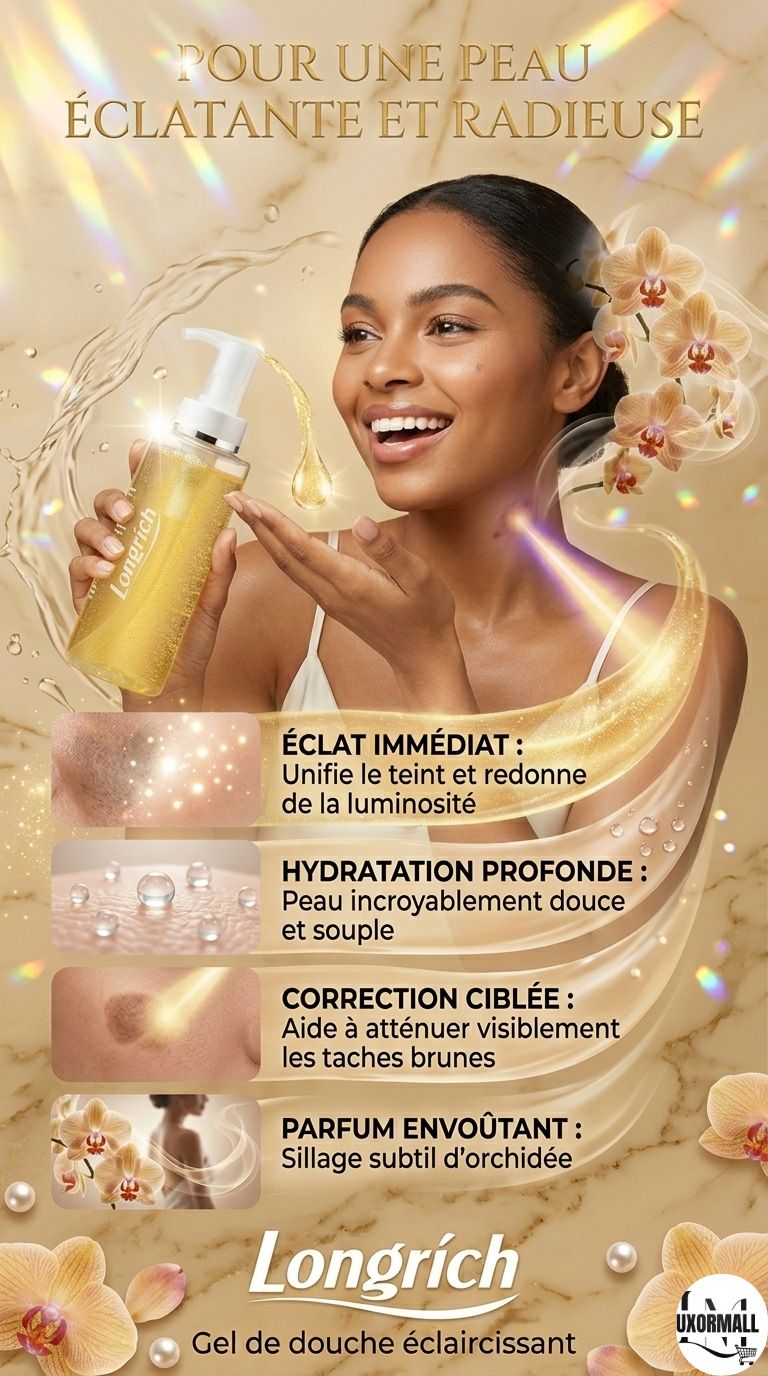 gel de douche éclaircissant longrich