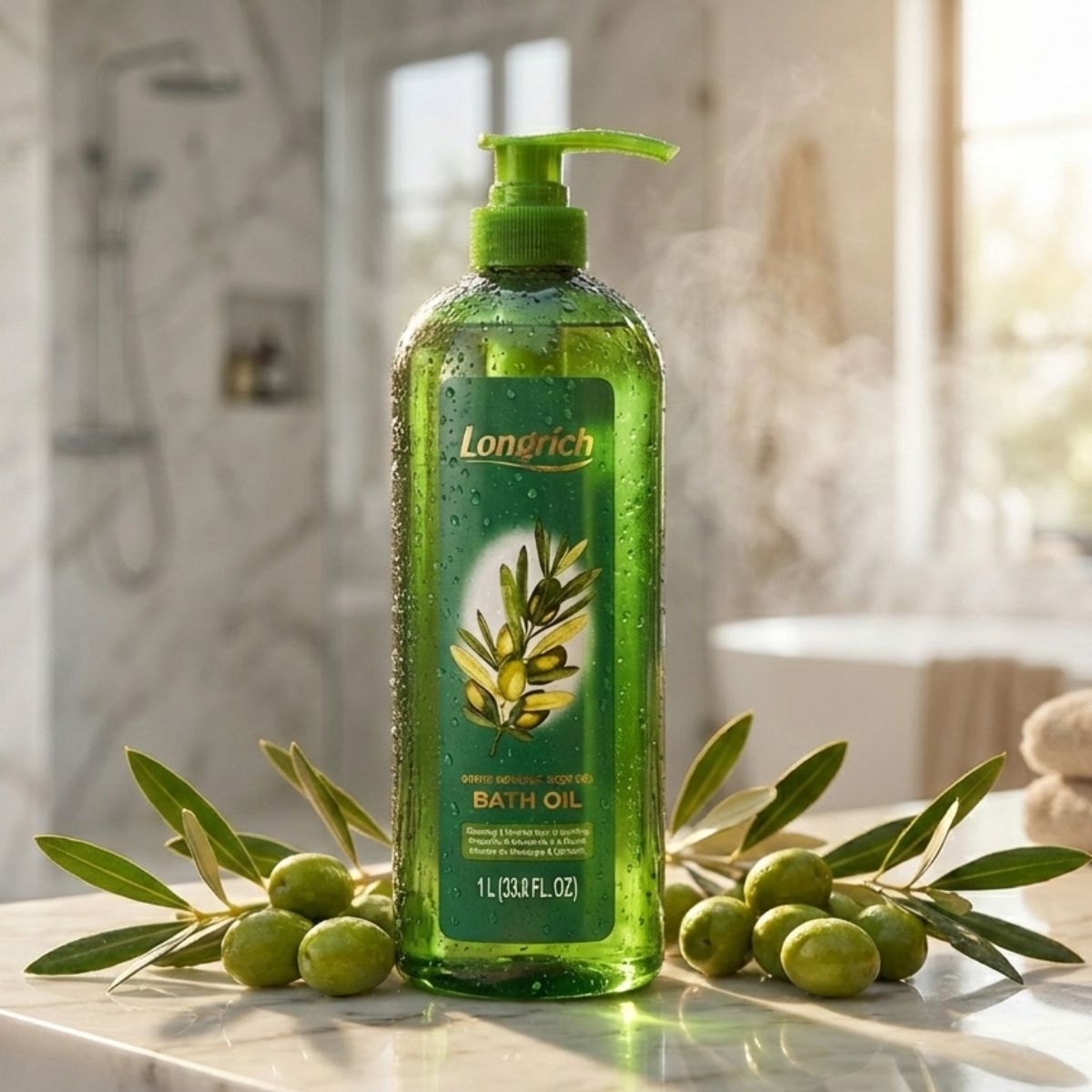 Accueil gel de douche aux olives longrich