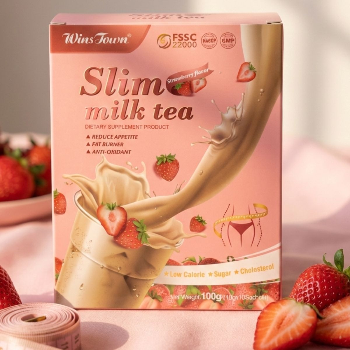 Accueil thé minceur à la fraise