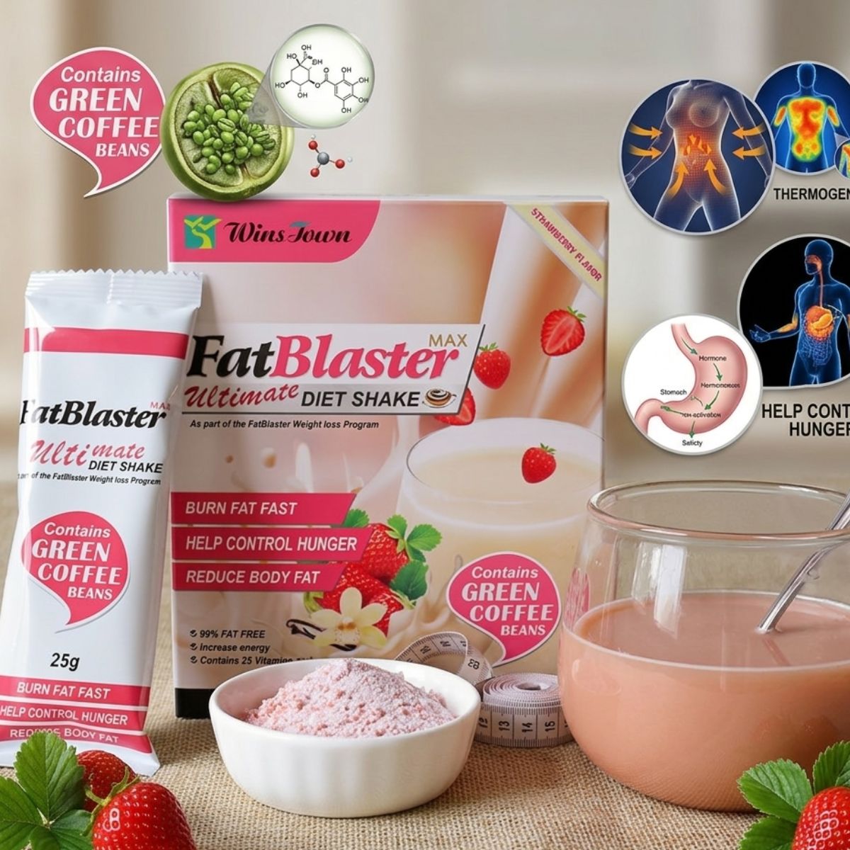fatblaster à la fraise pour perte de poids saine