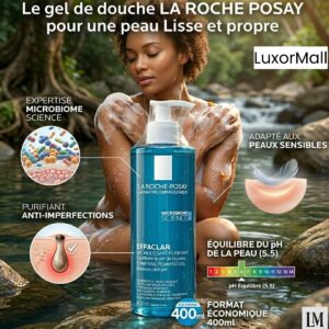 gel moussant contre acné pour peaux grasses et sensibles la roche posay