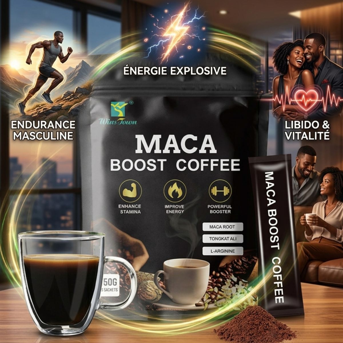 café maca pour endurance et énergie