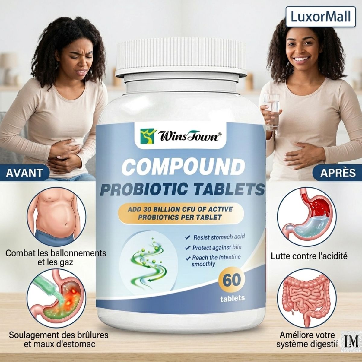probiotic pour mal et brûlure d'estomac
