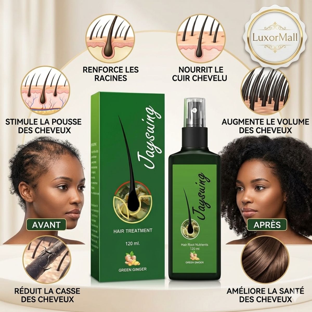 Accueil sérum pour pousse et entretien des cheveux